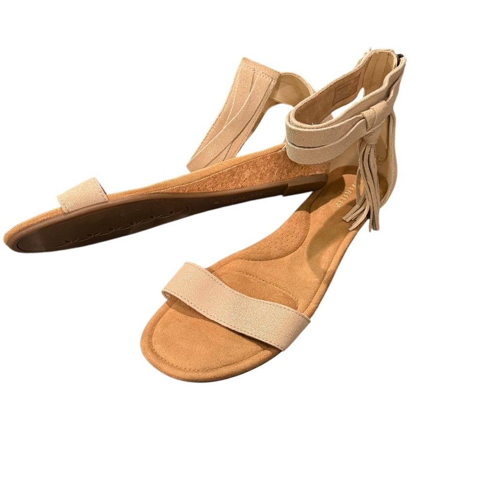 Koolaburra UGG Saige ankle strap open toe fringe tassel suede women’s 12 sandal - Picture 6 of 9